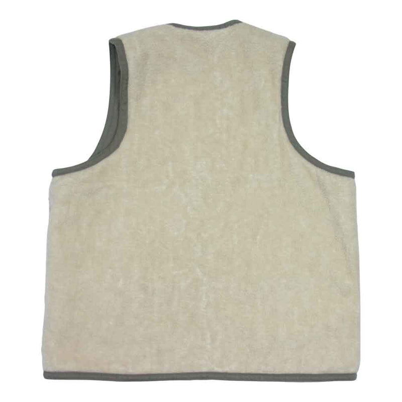 Buzz Rickson's バズリクソンズ BRI14886 WOOL PILE VEST リバーシブル ウール パール ヘリンボーン ベスト カーキ系 38【美品】【中古】