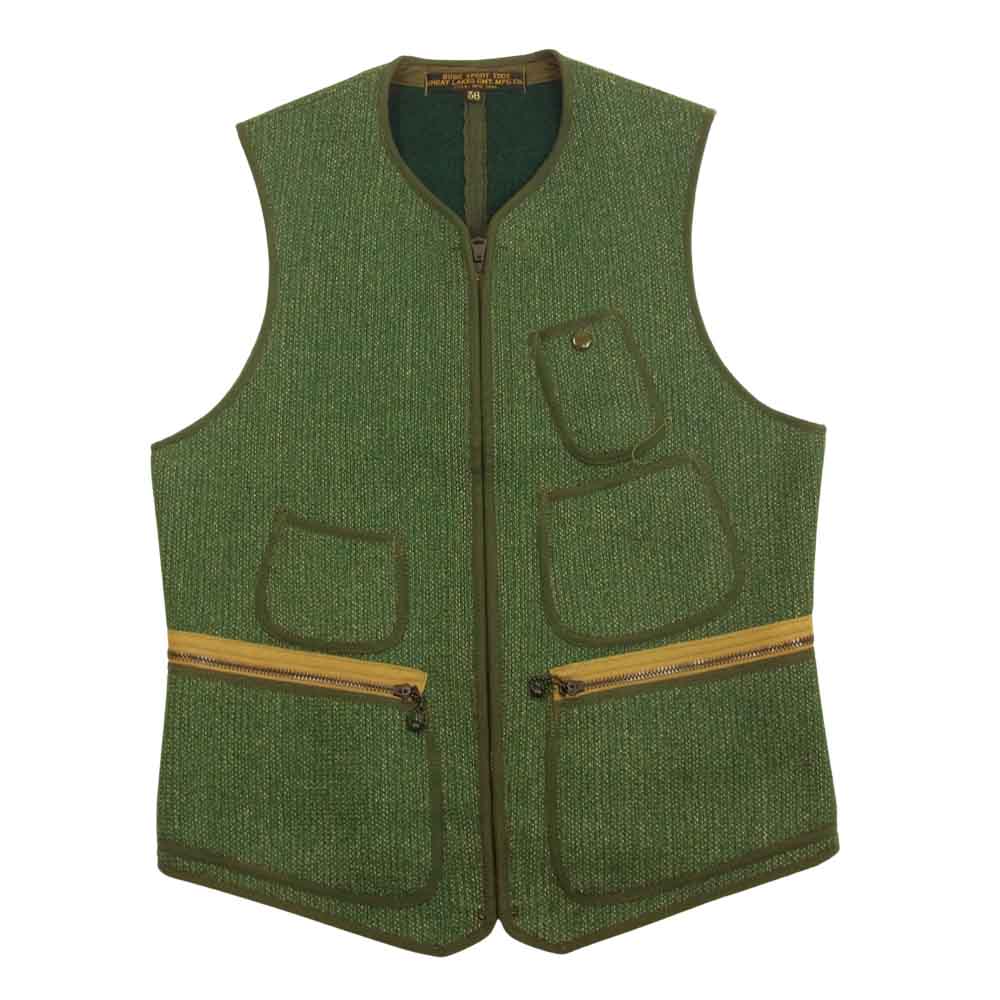 FREEWHEELERS フリーホイーラーズ BUBO SPORT TOGS ビーチクロス ベスト グリーン系 38【美品】【中古】