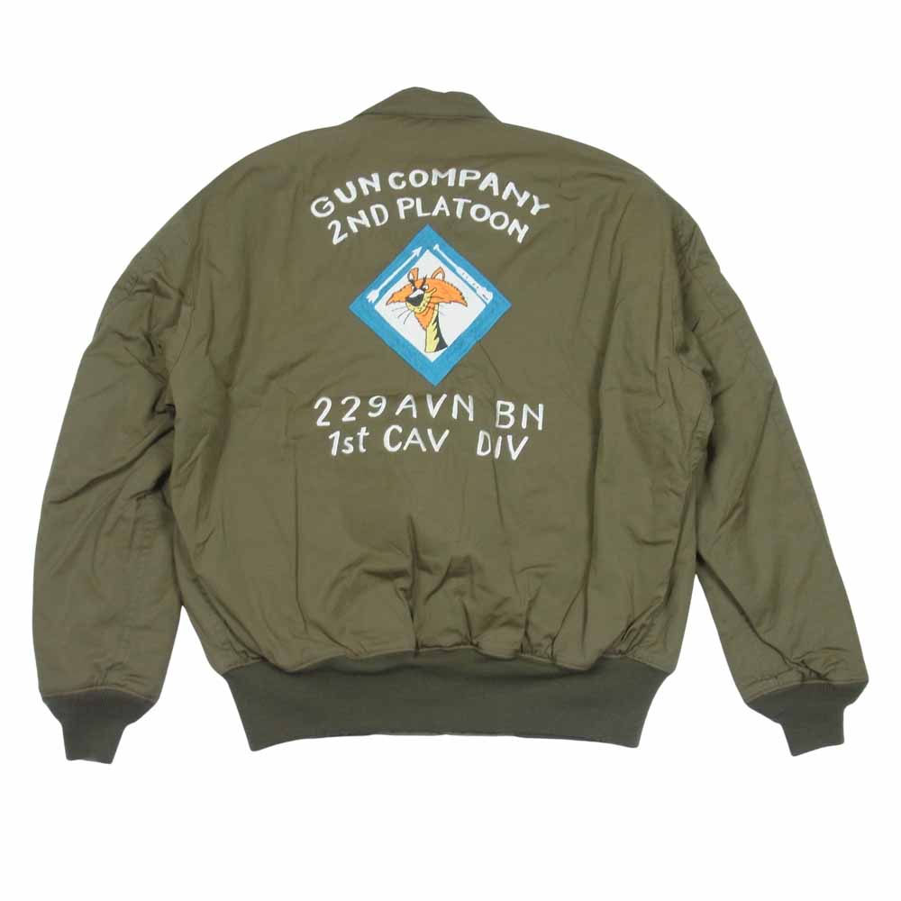 Buzz Rickson's バズリクソンズ BRI14862 29th Aviation Battalion パッチ ヘリクルー ジャケット カーキ系 40【美品】【中古】