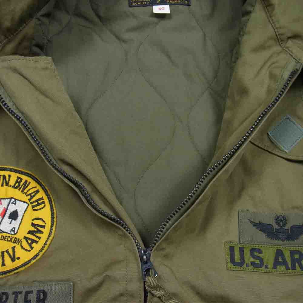 Buzz Rickson's バズリクソンズ BRI14862 29th Aviation Battalion パッチ ヘリクルー ジャケット カーキ系 40【美品】【中古】