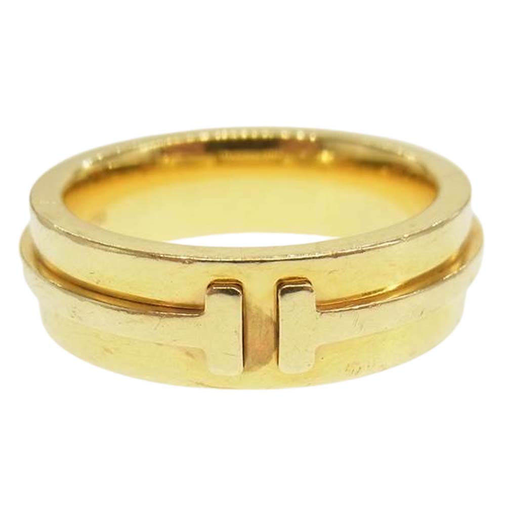 TIFFANY&Co. ティファニー K18 750 T ナロー ゴールド系【中古】