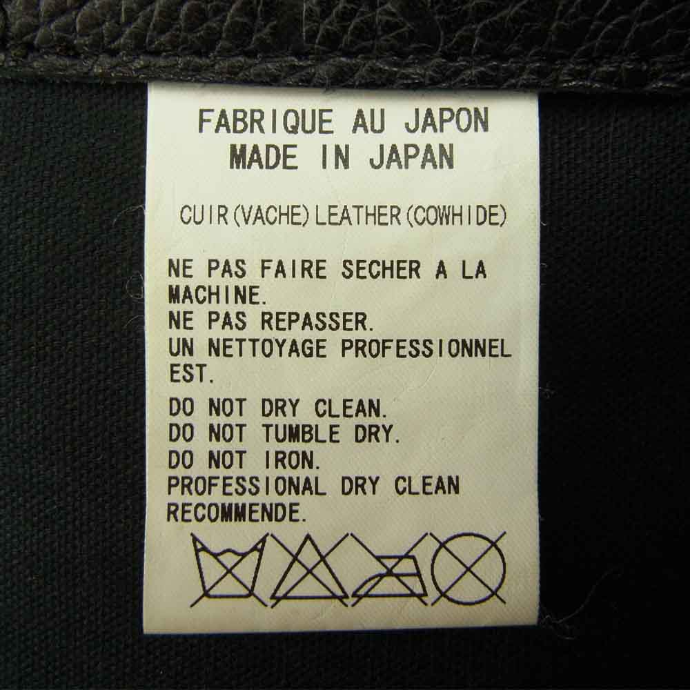 Yohji Yamamoto ヨウジヤマモト Cowhide boston bag カウハイド レザー ボストンバッグ  ブラック系【美品】【中古】