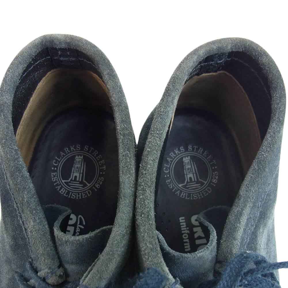 uniform experiment ユニフォームエクスペリメント CLARKS クラークス ワラビー シューズ ネイビー系【中古】
