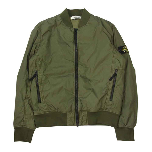 STONE ISLAND ストーンアイランド 6715Q0223 国内正規品 ガーメントダイ MA-1 ボンバージャケット カーキ系 L【中古】