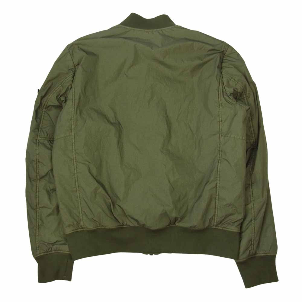 STONE ISLAND ストーンアイランド 6715Q0223 国内正規品 ガーメントダイ MA-1 ボンバージャケット カーキ系 L【中古】