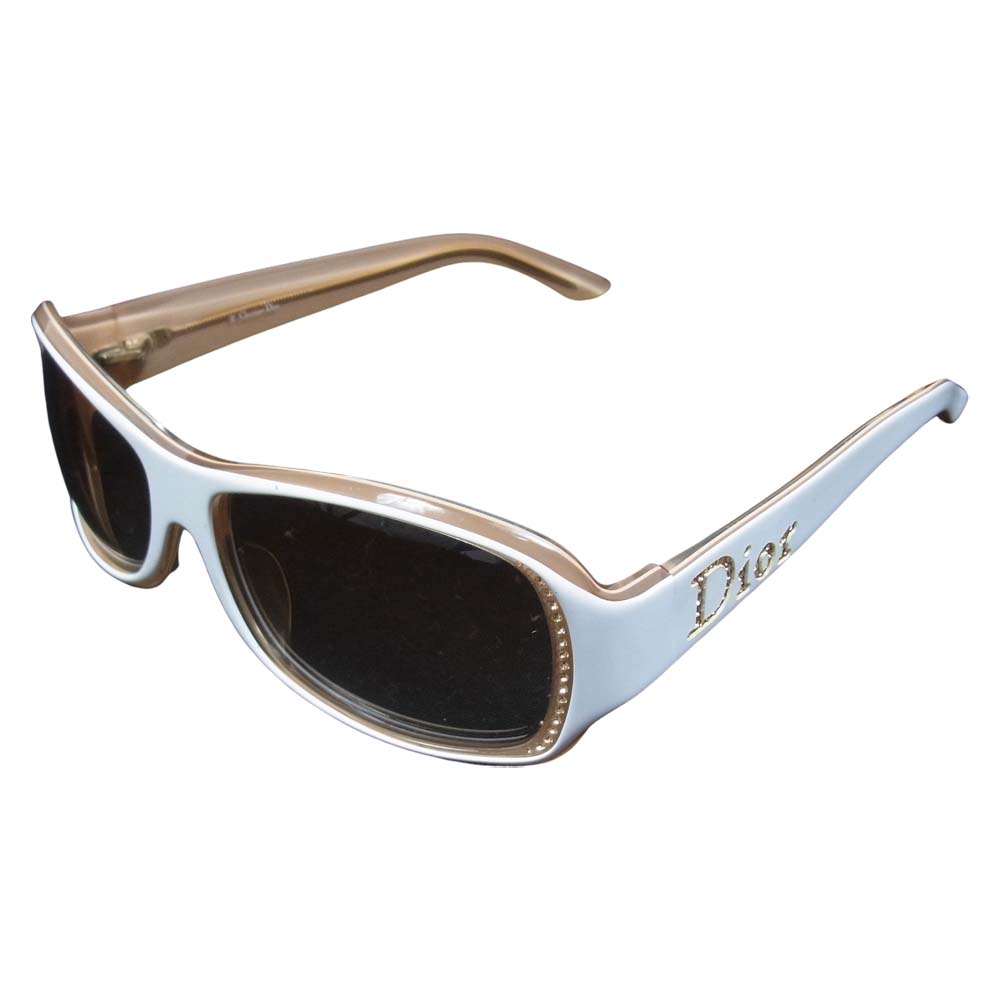 Christian Dior クリスチャンディオール DIOR STRASS AZMID サングラス ホワイト系 57□15 125【中古】