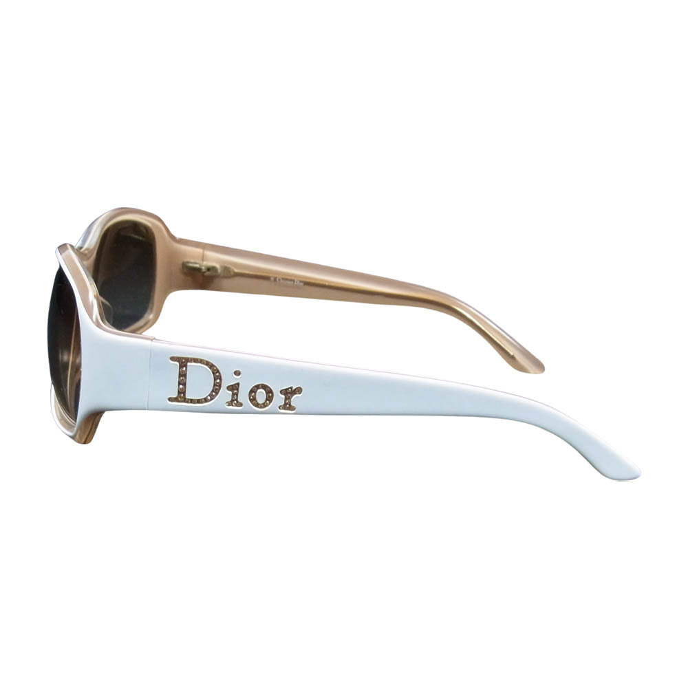 Christian Dior クリスチャンディオール DIOR STRASS AZMID サングラス ホワイト系 57□15 125【中古】