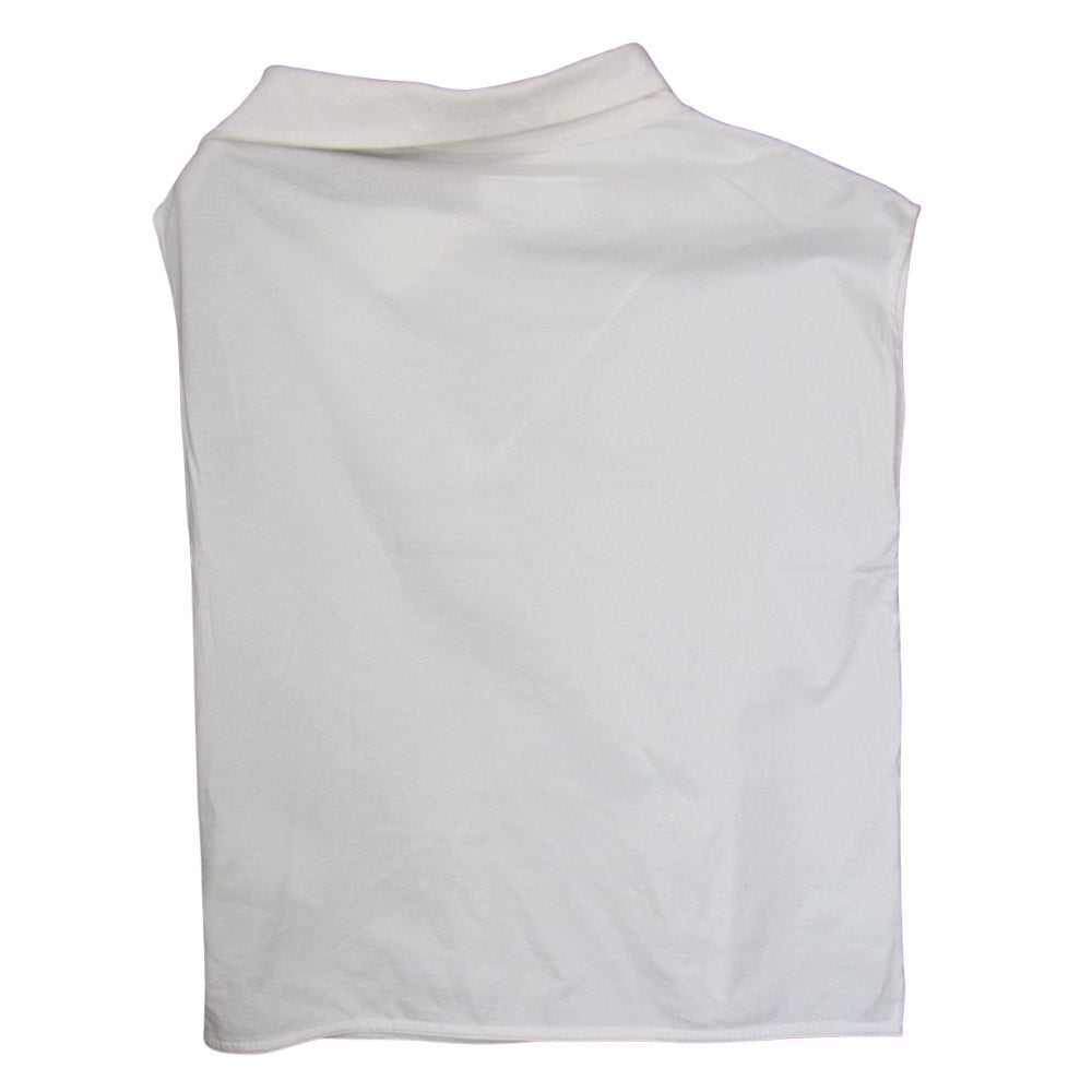 MAISON MARGIELA メゾンマルジェラ MM6 S32NC0515 S51058 White cotton jersey top タイカラー フレンチスリーブ カットソー ホワイト系 S【中古】