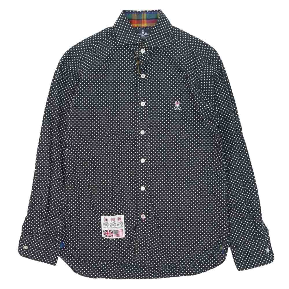 サイコバニー ドット チェック 切替 長袖 シャツ マルチカラー系 S【中古】