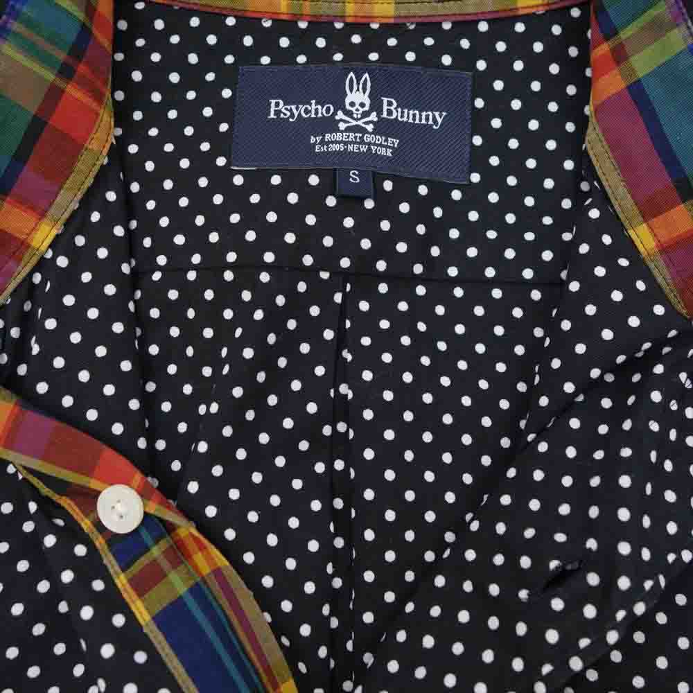 サイコバニー ドット チェック 切替 長袖 シャツ マルチカラー系 S【中古】