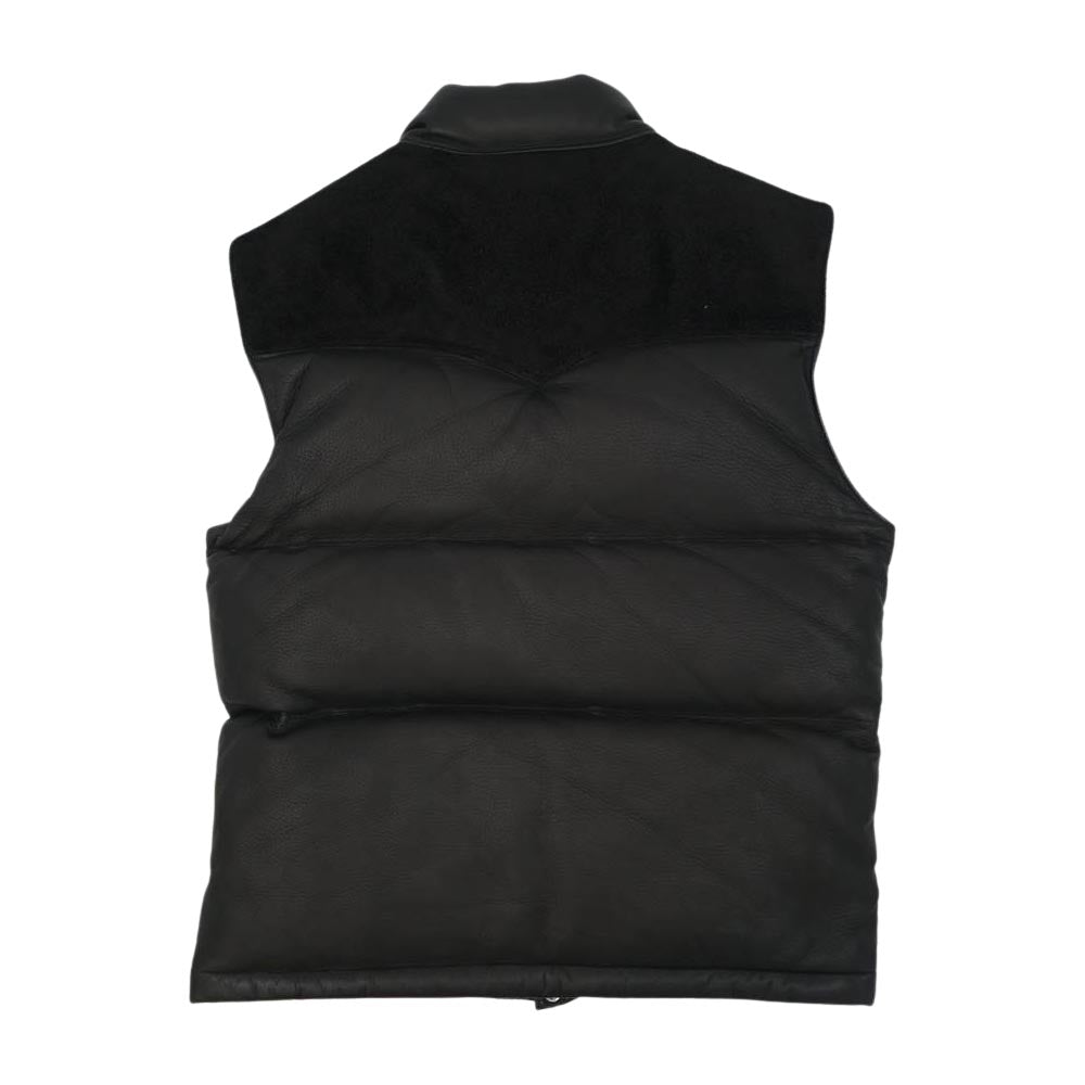 The REAL McCOY'S ザリアルマッコイズ MJ10145 DEERSKIN DOWN VEST ディアスキン スエード 切替 ダウン ベスト ブラック系 38【中古】