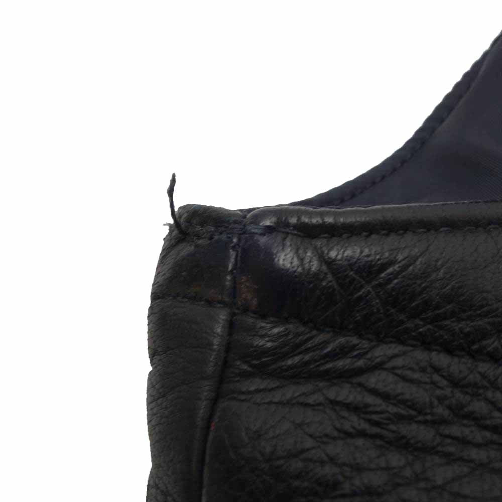 The REAL McCOY'S ザリアルマッコイズ MJ10145 DEERSKIN DOWN VEST ディアスキン スエード 切替 ダウン ベスト ブラック系 38【中古】