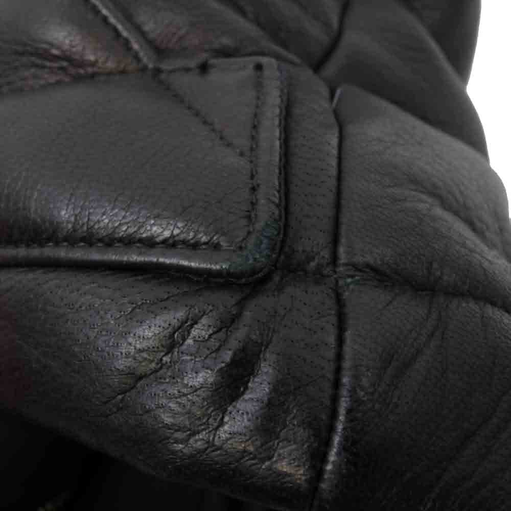 The REAL McCOY'S ザリアルマッコイズ MJ10145 DEERSKIN DOWN VEST ディアスキン スエード 切替 ダウン ベスト ブラック系 38【中古】