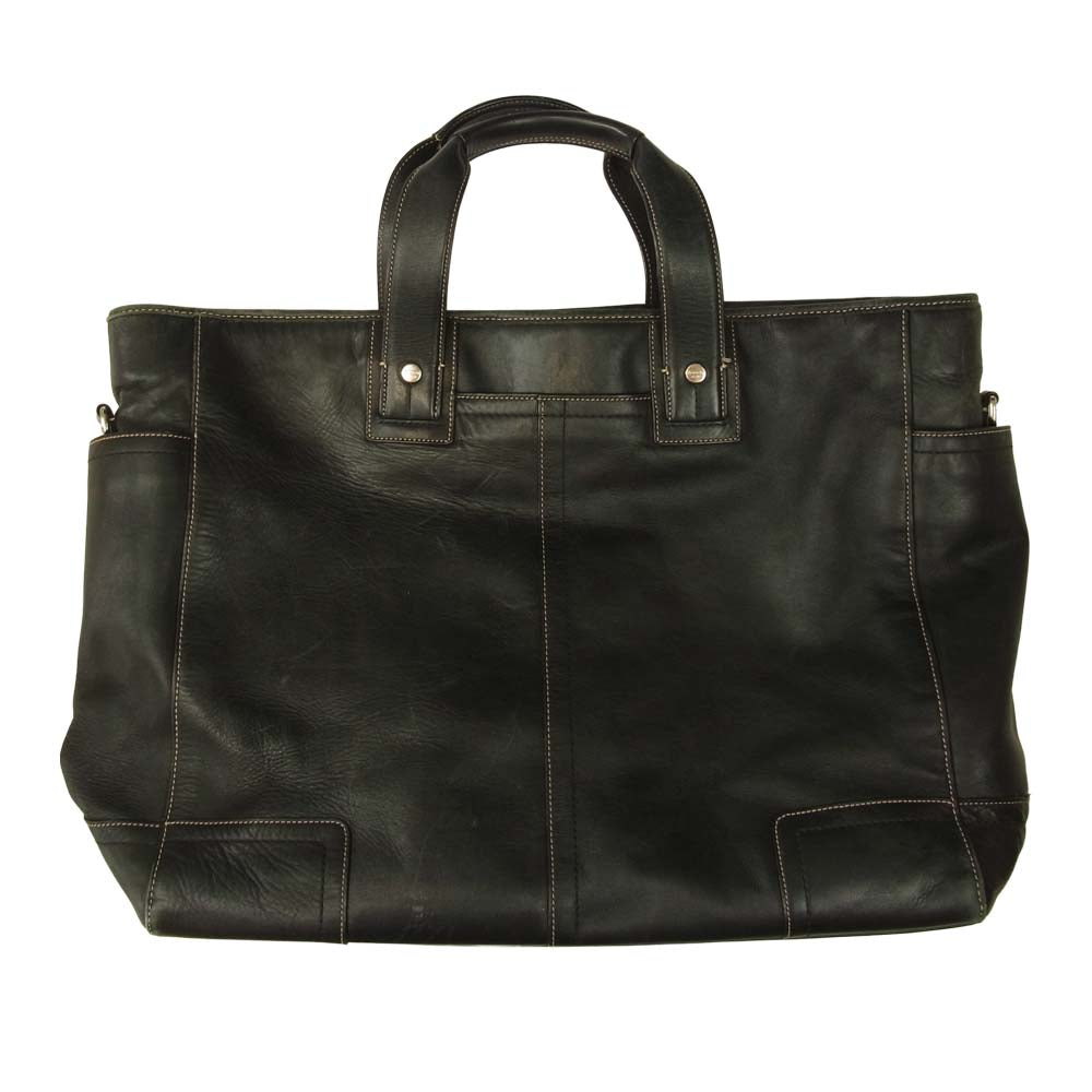 COACH コーチ F70103 レザー ブリーフケース ブラック系【中古】