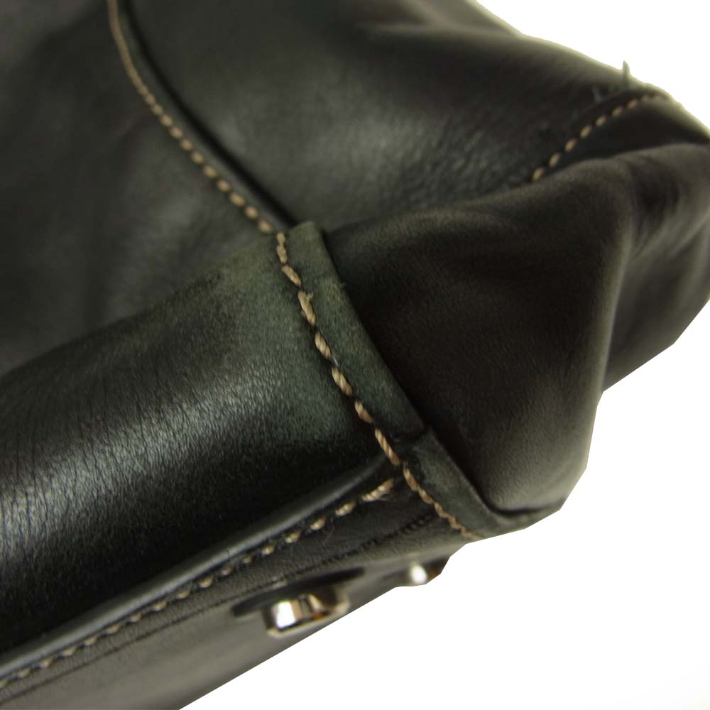 COACH コーチ F70103 レザー ブリーフケース ブラック系【中古】