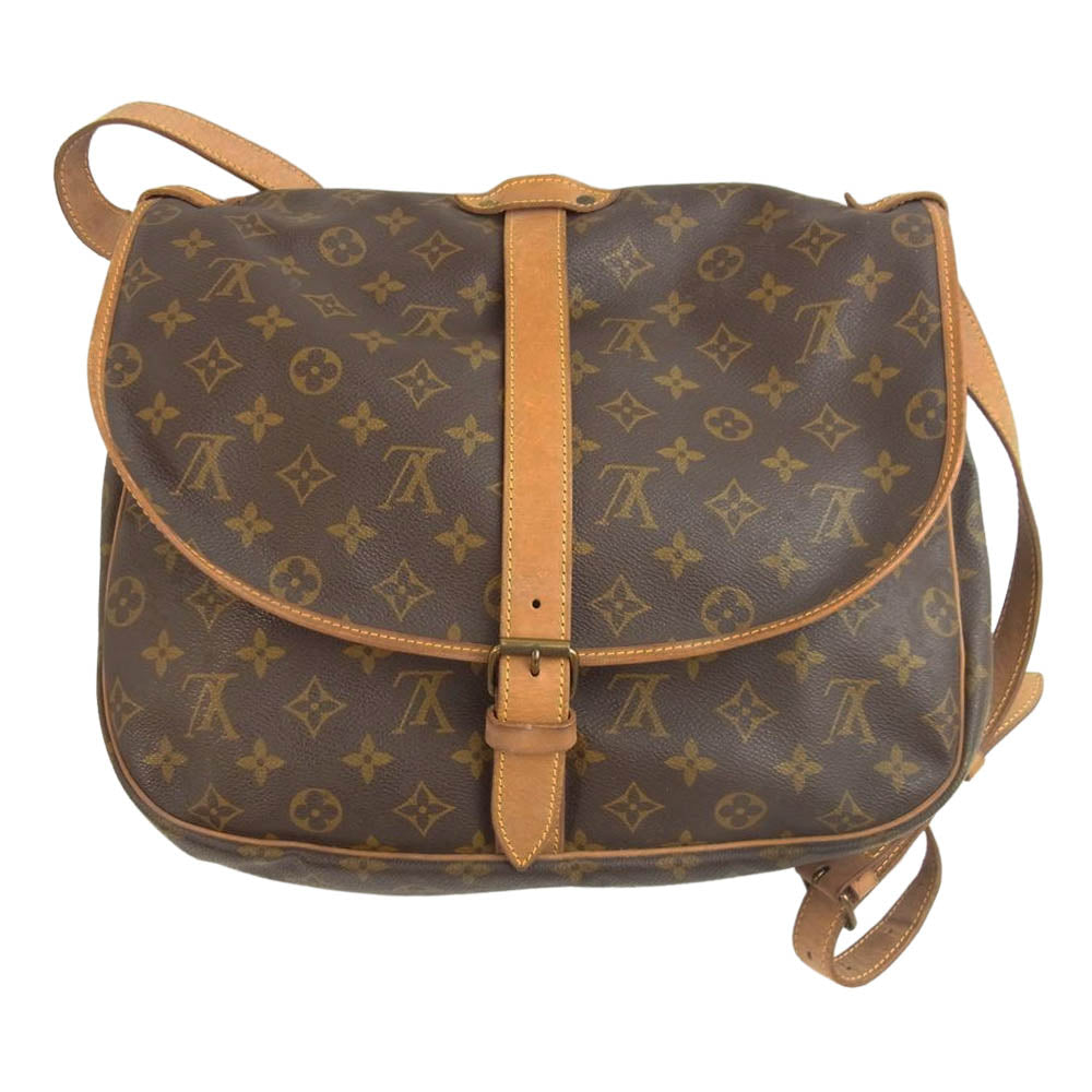 LOUIS VUITTON ルイ・ヴィトン M42254  モノグラム ソミュール35 ショルダーバッグ ブラウン系【中古】