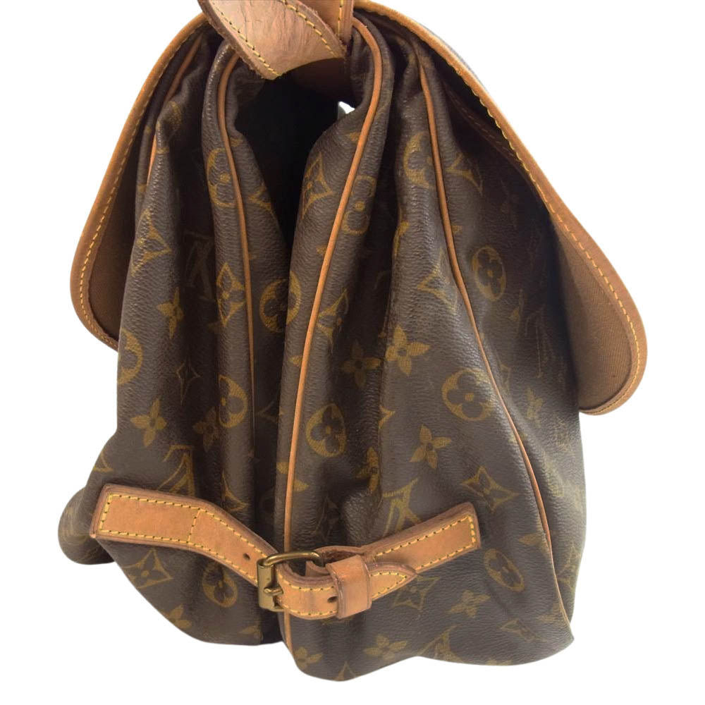LOUIS VUITTON ルイ・ヴィトン M42254  モノグラム ソミュール35 ショルダーバッグ ブラウン系【中古】
