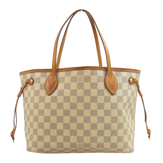 LOUIS VUITTON ルイ・ヴィトン N41362 ダミエ アズール ネヴァーフル PM バッグ ベージュ系【中古】