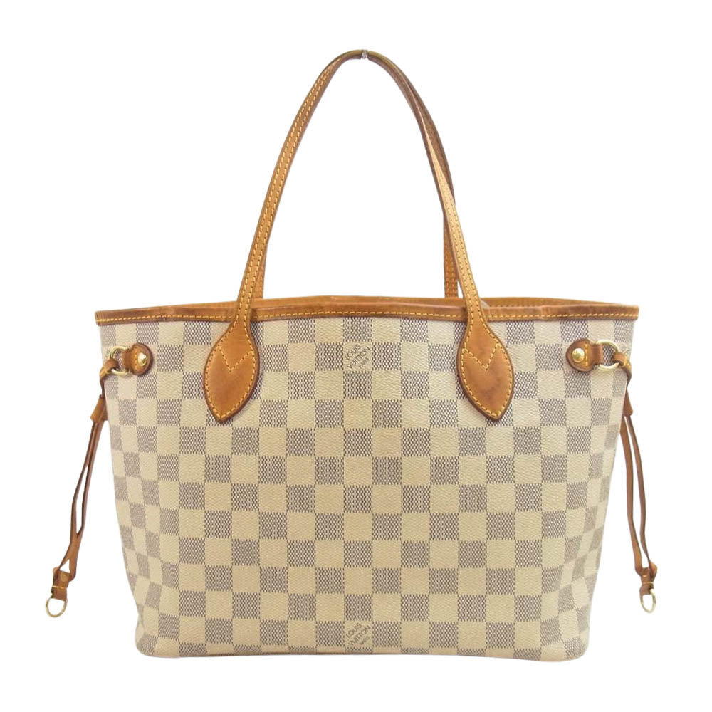 LOUIS VUITTON ルイ・ヴィトン N41362 ダミエ アズール ネヴァーフル PM バッグ ベージュ系【中古】