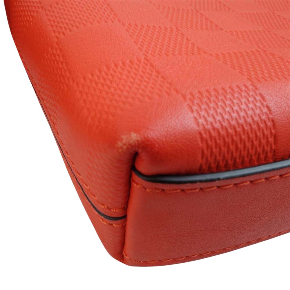 LOUIS VUITTON ルイ・ヴィトン N23356 ダミエ アンフィニ ポシェット ディストリクト レッド系【中古】