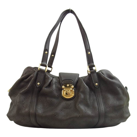 LOUIS VUITTON ルイ・ヴィトン M97051 モノグラム マヒナ ルナー PM バッグ ダークブラウン系【中古】