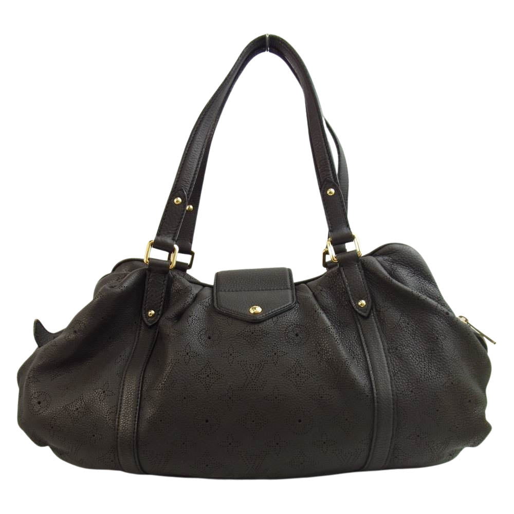 LOUIS VUITTON ルイ・ヴィトン M97051 モノグラム マヒナ ルナー PM バッグ ダークブラウン系【中古】