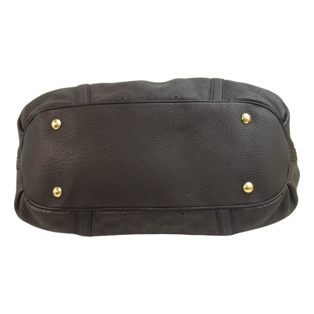 LOUIS VUITTON ルイ・ヴィトン M97051 モノグラム マヒナ ルナー PM バッグ ダークブラウン系【中古】