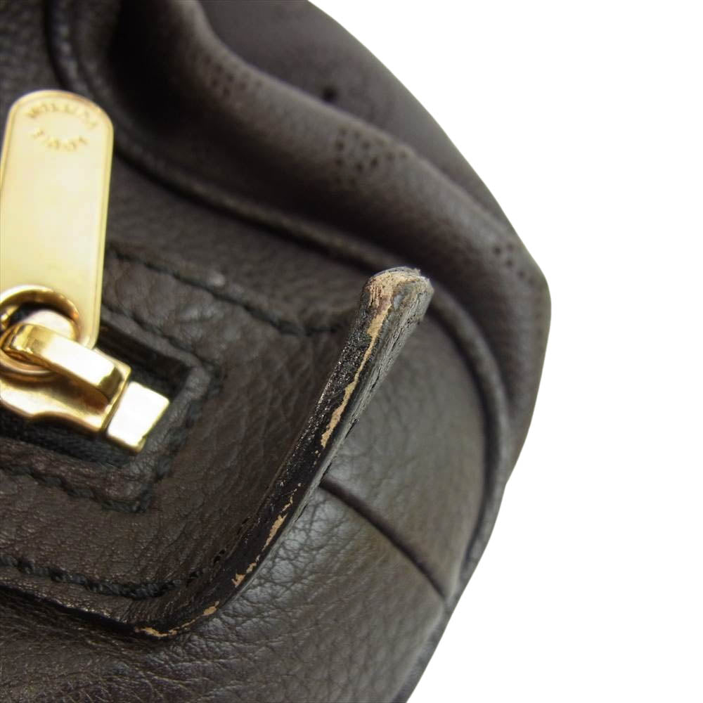 LOUIS VUITTON ルイ・ヴィトン M97051 モノグラム マヒナ ルナー PM バッグ ダークブラウン系【中古】