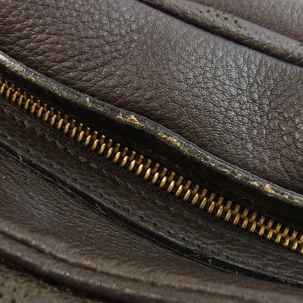 LOUIS VUITTON ルイ・ヴィトン M97051 モノグラム マヒナ ルナー PM バッグ ダークブラウン系【中古】