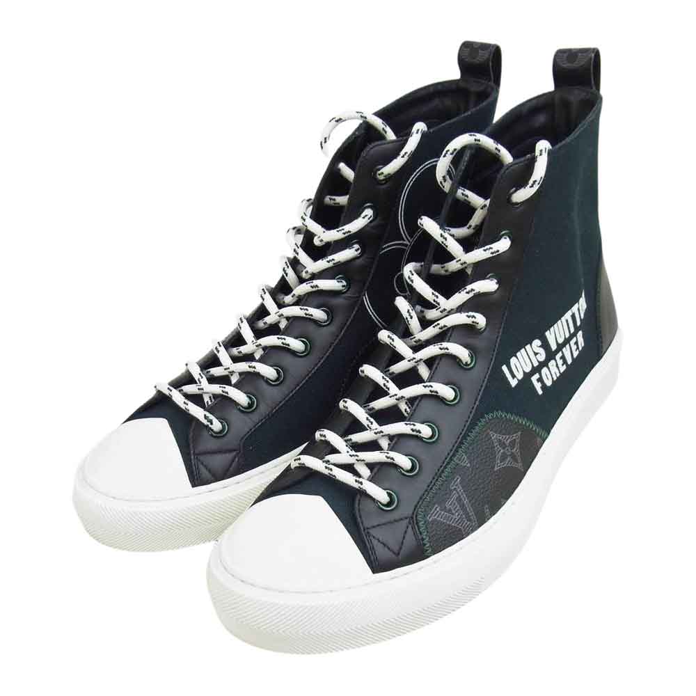 LOUIS VUITTON ルイ・ヴィトン TATTOO FOREVER BOOTS SNEAKER タトゥーライン ハイカット スニーカー ブラック系 7【新古品】【未使用】【中古】