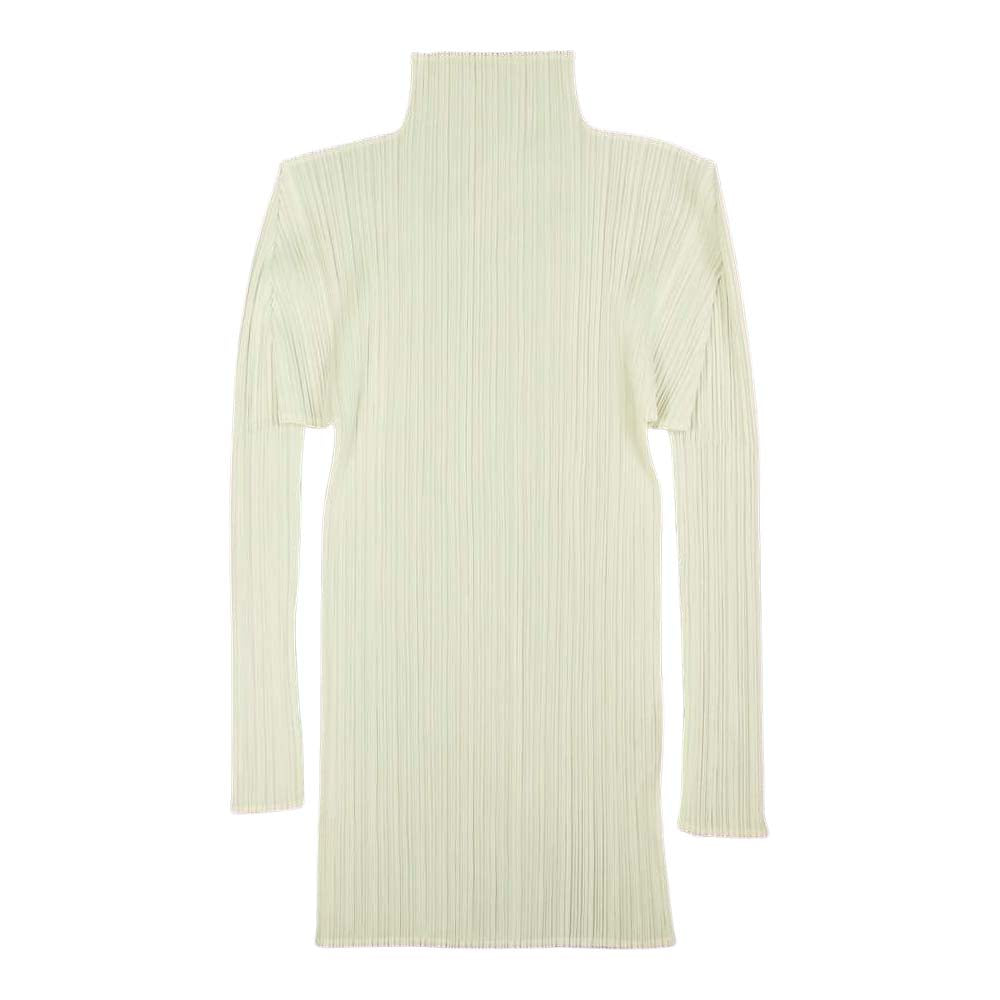 PLEATS PLEASE プリーツプリーズ イッセイミヤケ PP72-JK604 プリーツ加工 ハイネック 長袖カットソー ホワイト系 3【中古】