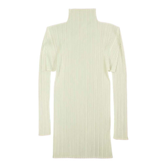 PLEATS PLEASE プリーツプリーズ イッセイミヤケ PP72-JK604 プリーツ加工 ハイネック 長袖カットソー ホワイト系 3【中古】
