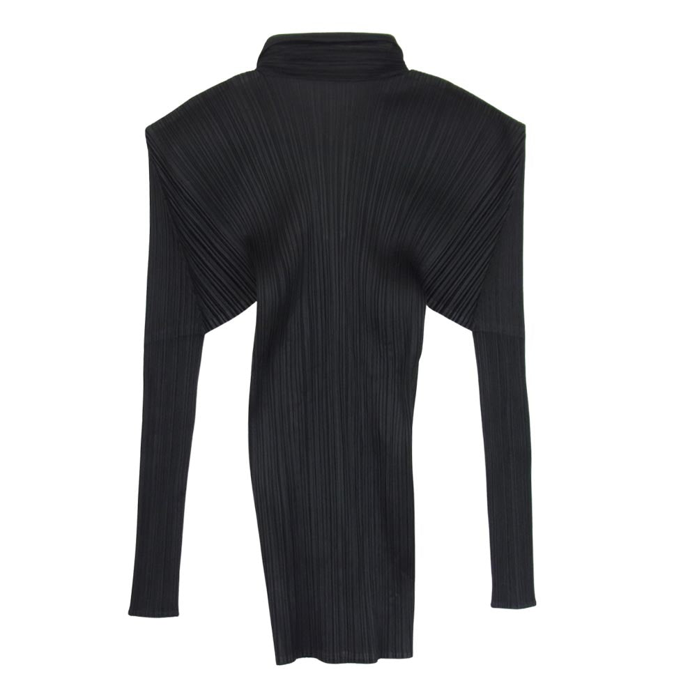 PLEATS PLEASE プリーツプリーズ イッセイミヤケ イッセイミヤケ ISSEY MIYAKE PP04-JK606 プリーツ加工 プルオーバー ブラウス 黒 ブラック系 3【美品】【中古】