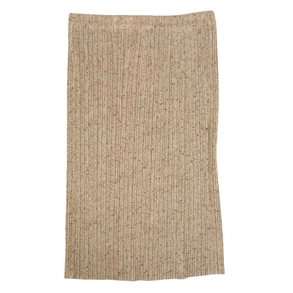 PLEATS PLEASE プリーツプリーズ イッセイミヤケ PP84-JK412 プリーツ加工 転写 総柄 スカート ベージュ系 3【美品】【中古】