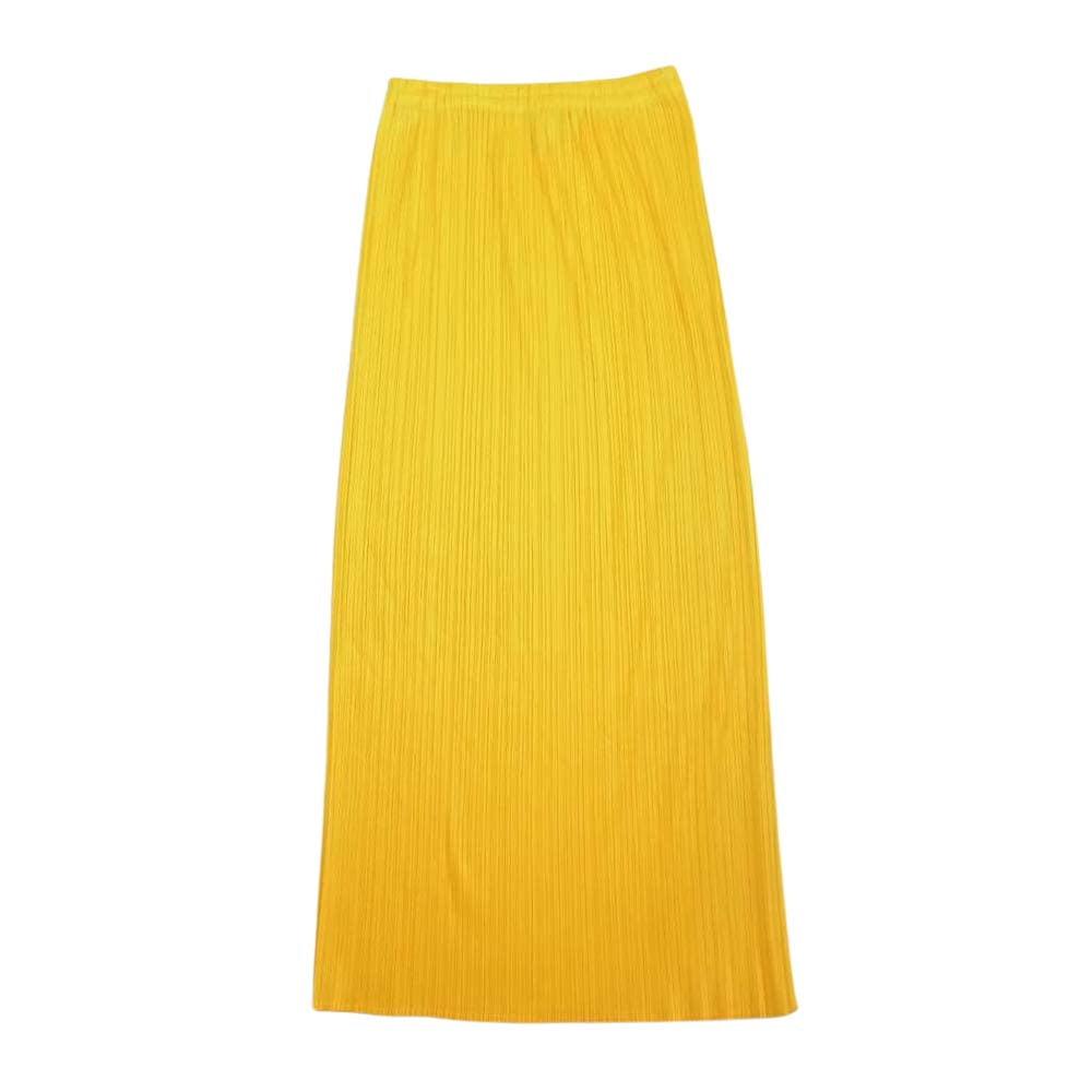 PLEATS PLEASE プリーツプリーズ イッセイミヤケ PP61-JG213 プリーツ加工 ロング スカート イエロー系 2【美品】【中古】