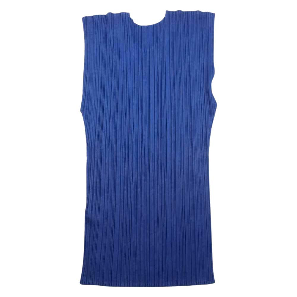 PLEATS PLEASE プリーツプリーズ イッセイミヤケ PP41-JK601 プリーツ加工 フレンチスリーブ カットソー  ブルー系 M【美品】【中古】