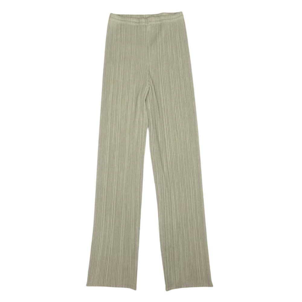 PLEATS PLEASE プリーツプリーズ イッセイミヤケ PP41-JF609 プリーツ加工 ストレート パンツ グレー系 M【美品】【中古】