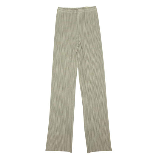 PLEATS PLEASE プリーツプリーズ イッセイミヤケ PP41-JF609 プリーツ加工 ストレート パンツ グレー系 M【美品】【中古】