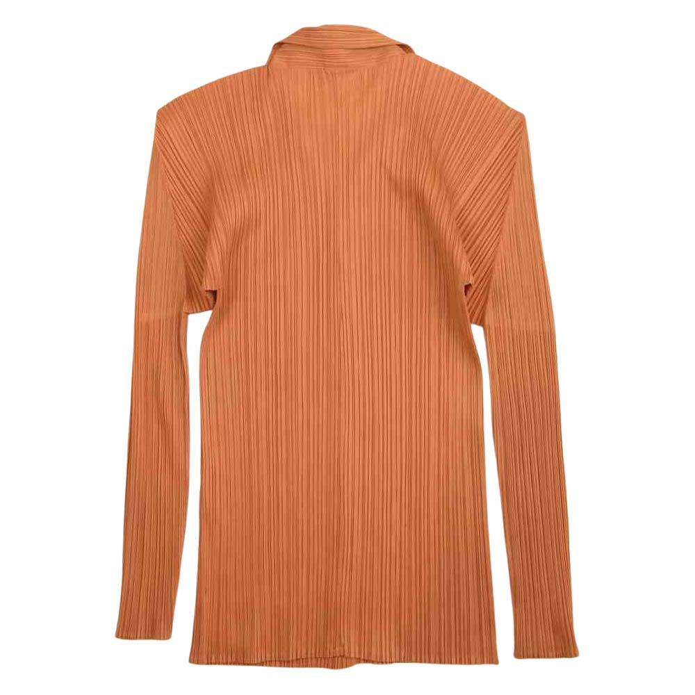 PLEATS PLEASE プリーツプリーズ イッセイミヤケ PP74-JK624 プリーツ加工 ブラウス オレンジ系 3【美品】【中古】