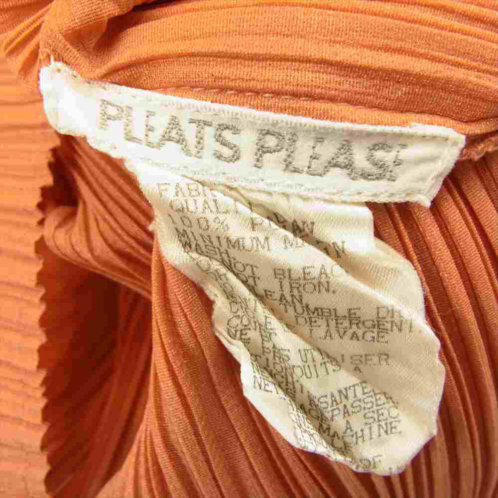 PLEATS PLEASE プリーツプリーズ イッセイミヤケ PP74-JK624 プリーツ加工 ブラウス オレンジ系 3【美品】【中古】