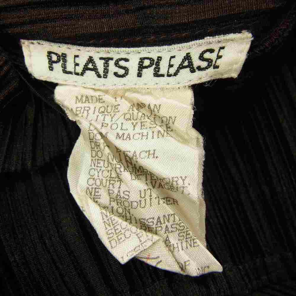 PLEATS PLEASE プリーツプリーズ イッセイミヤケ PP74-JD367 プリーツ加工 ジップ パーカー フーデッド ジャケット ダークブラウン系 3【美品】【中古】