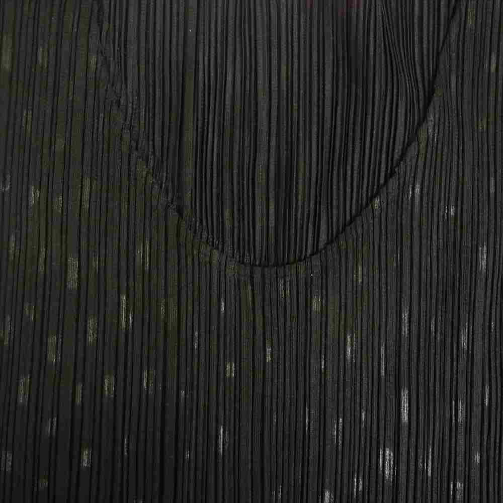 PLEATS PLEASE プリーツプリーズ イッセイミヤケ PP54-JH816 プリーツ加工 ランダムドット フレンチスリーブ マキシ丈 ワンピース ブラック系 2【美品】【中古】