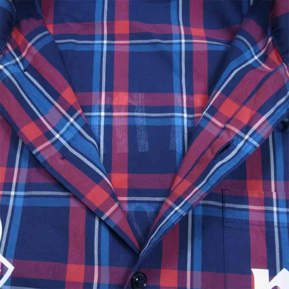 MONCLER モンクレール 19SS × FRAGMENT フラグメント 国内正規品 チェックシャツ ネイビー系 2【中古】