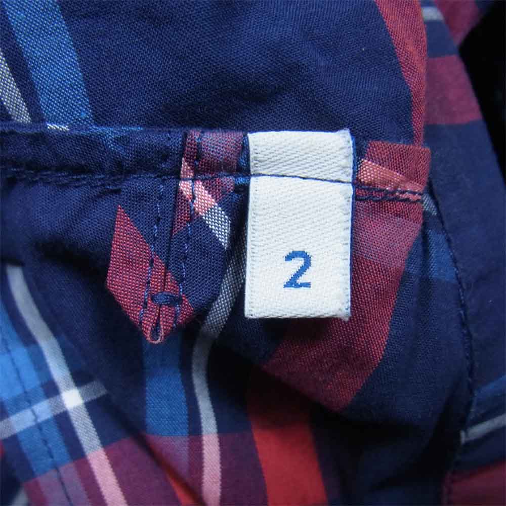 MONCLER モンクレール 19SS × FRAGMENT フラグメント 国内正規品 チェックシャツ ネイビー系 2【中古】