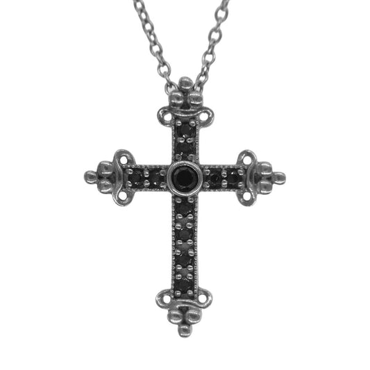 Justin Davis ジャスティンデイビス SNJ457 DARK AGE ダークエイジ クロス ネックレス シルバー系【中古】