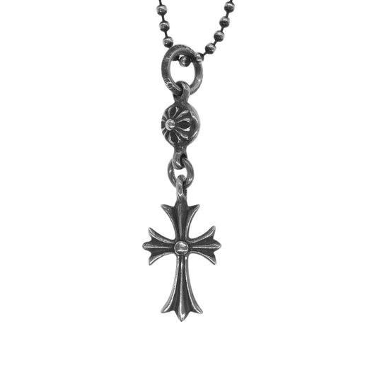 CHROME HEARTS クロムハーツ（原本無） 1ボール タイニー CHクロス チャーム ペンダント ネックレス シルバー系【中古】