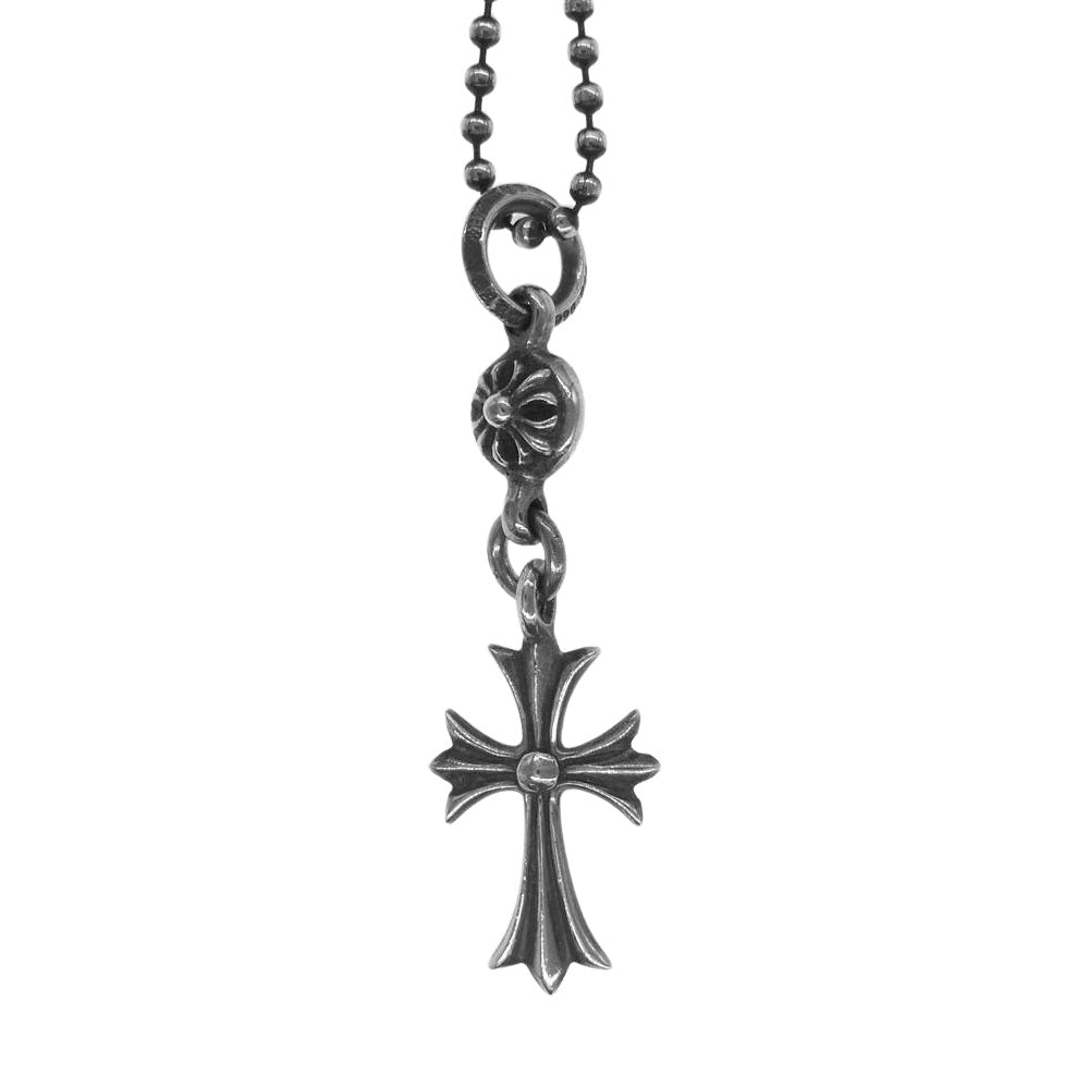 CHROME HEARTS クロムハーツ（原本無） 1ボール タイニー CHクロス チャーム ペンダント ネックレス シルバー系【中古】