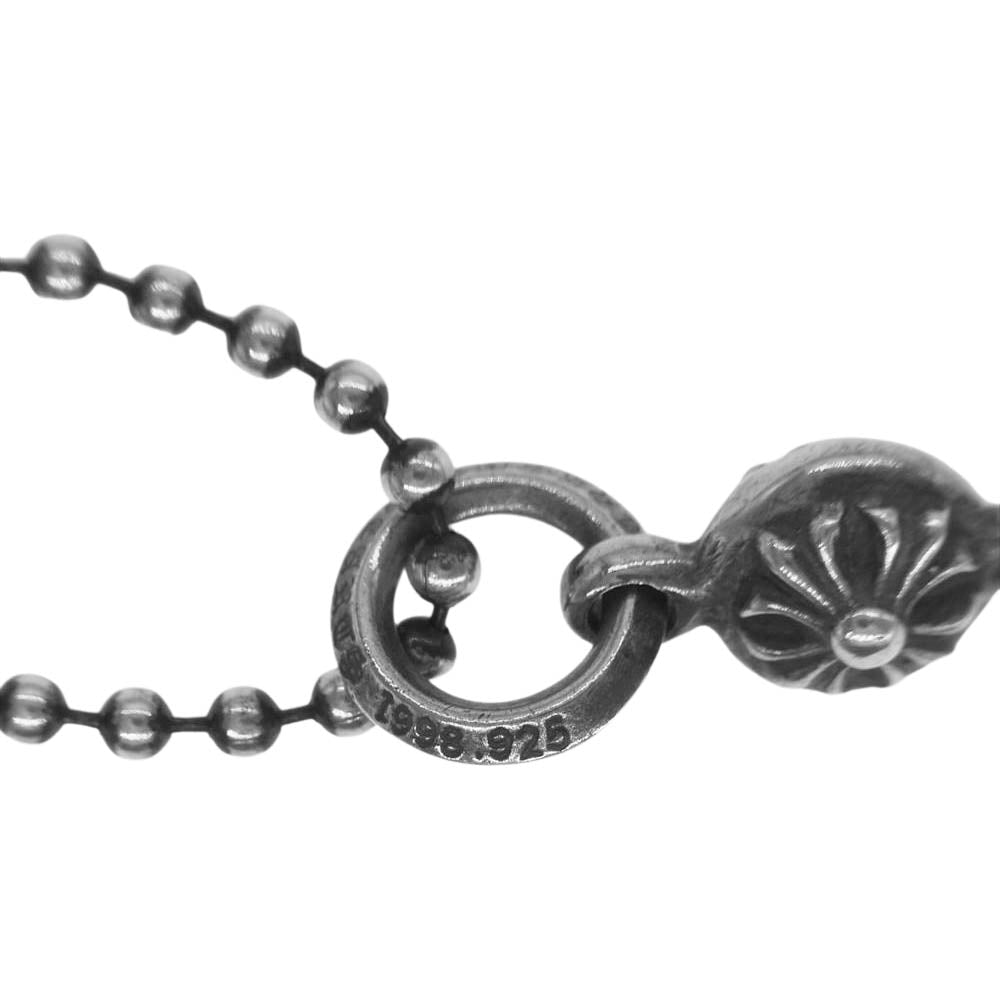 CHROME HEARTS クロムハーツ（原本無） 1ボール タイニー CHクロス チャーム ペンダント ネックレス シルバー系【中古】