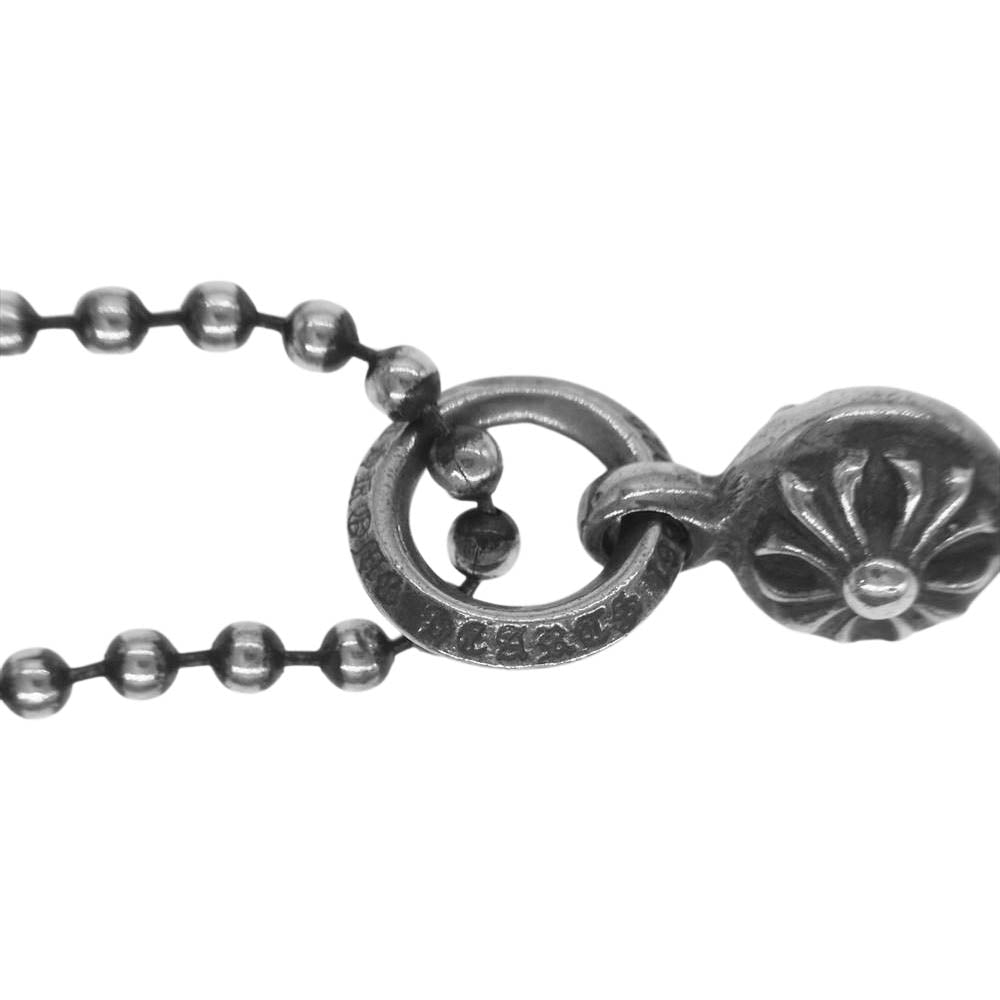 CHROME HEARTS クロムハーツ（原本無） 1ボール タイニー CHクロス チャーム ペンダント ネックレス シルバー系【中古】