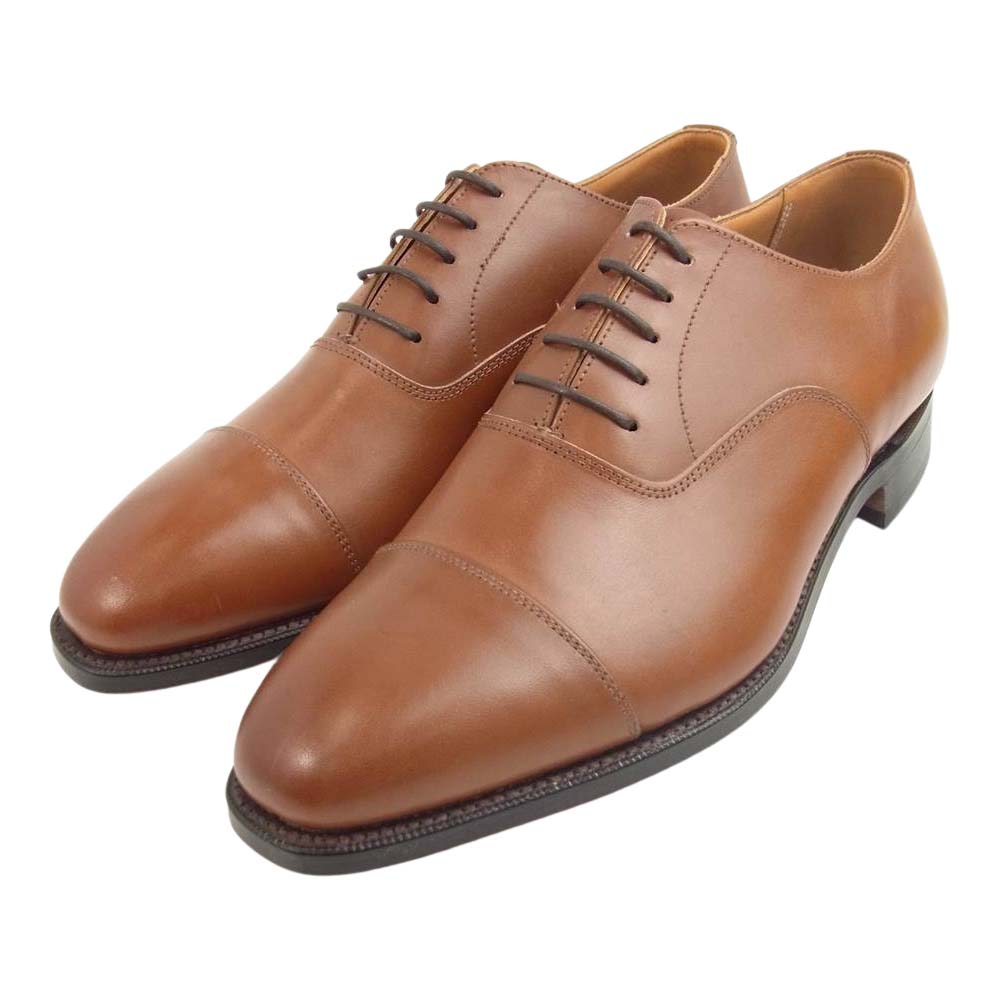 グレンソン 22346 LONDON ロンドン 内羽根 ストレートチップ レザー シューズ コニャック ライトブラウン系 6 1/2【新古品】【未使用】【中古】